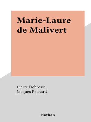 cover image of Marie-Laure de Malivert